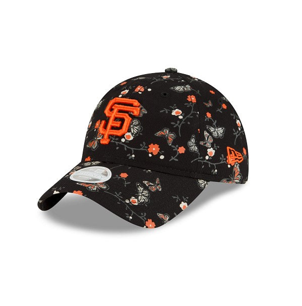 SF Giants New Era 9Twenty Womens Black Floral Adjustable Hat