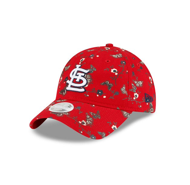 St. Louis Cardinals New Era 9Twenty Women's Red Floral Adjustable Hat