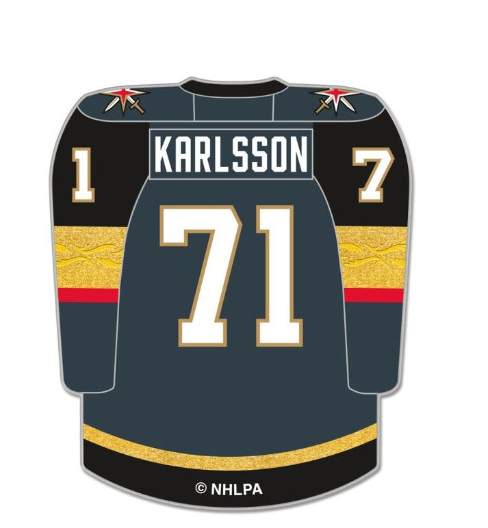 Vegas Golden Knights Karlsson Gray Jersey Pin