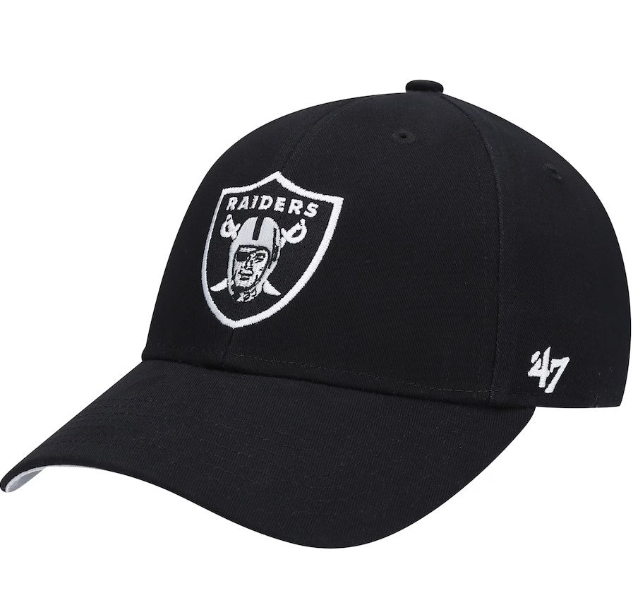 INFANT Las Vegas Raiders '47 Black Basic MVP Adjustable Hat