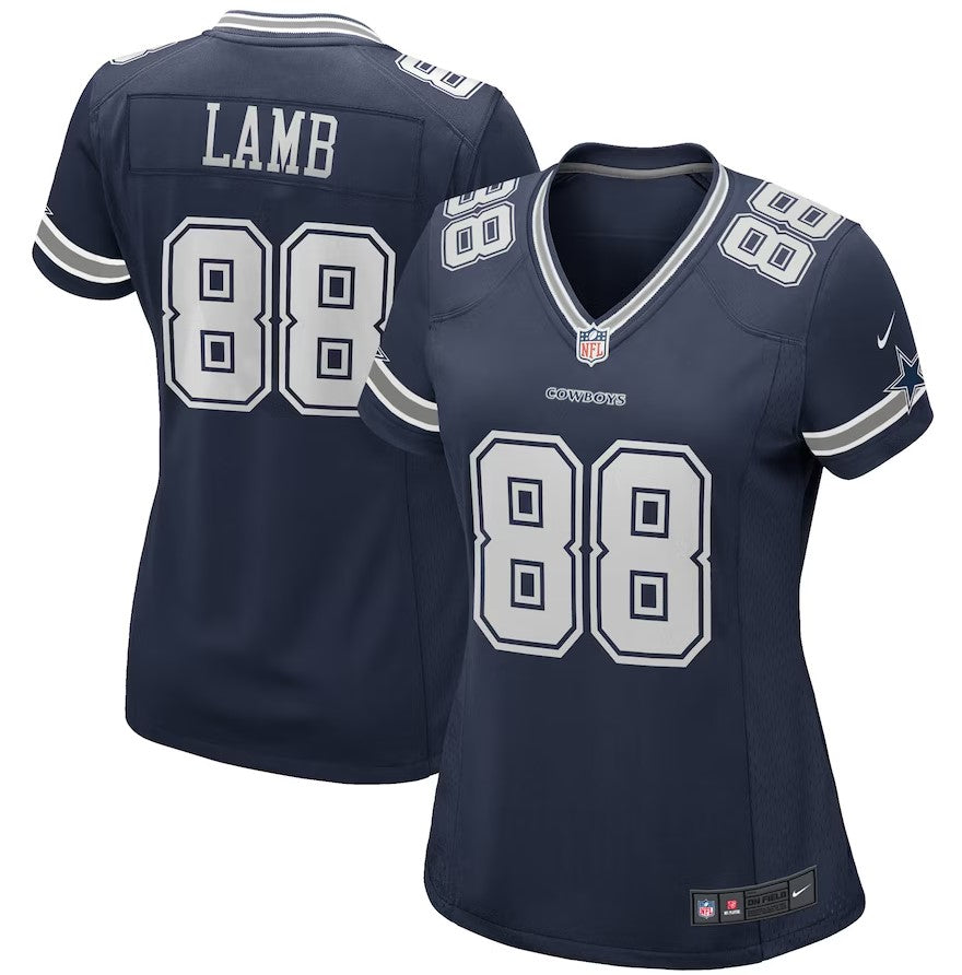 Women's Dallas Cowboys CeeDee Lamb Nike Navy Game Jersey ***