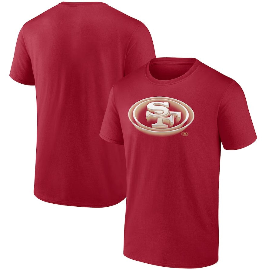 San Francisco 49ers Chrome Dimension T-Shirt - Scarlet