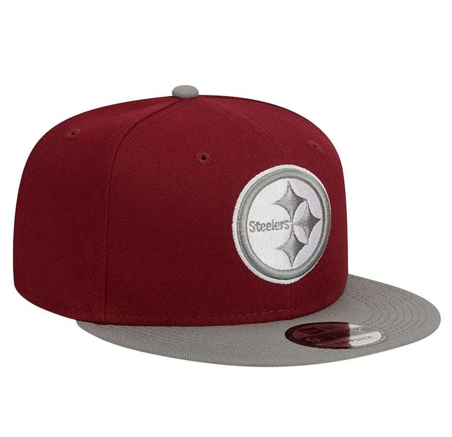 Pittsburgh Steelers 2Tone Color Pack 9FIFTY Snapback Hat - Cardinal/Gray