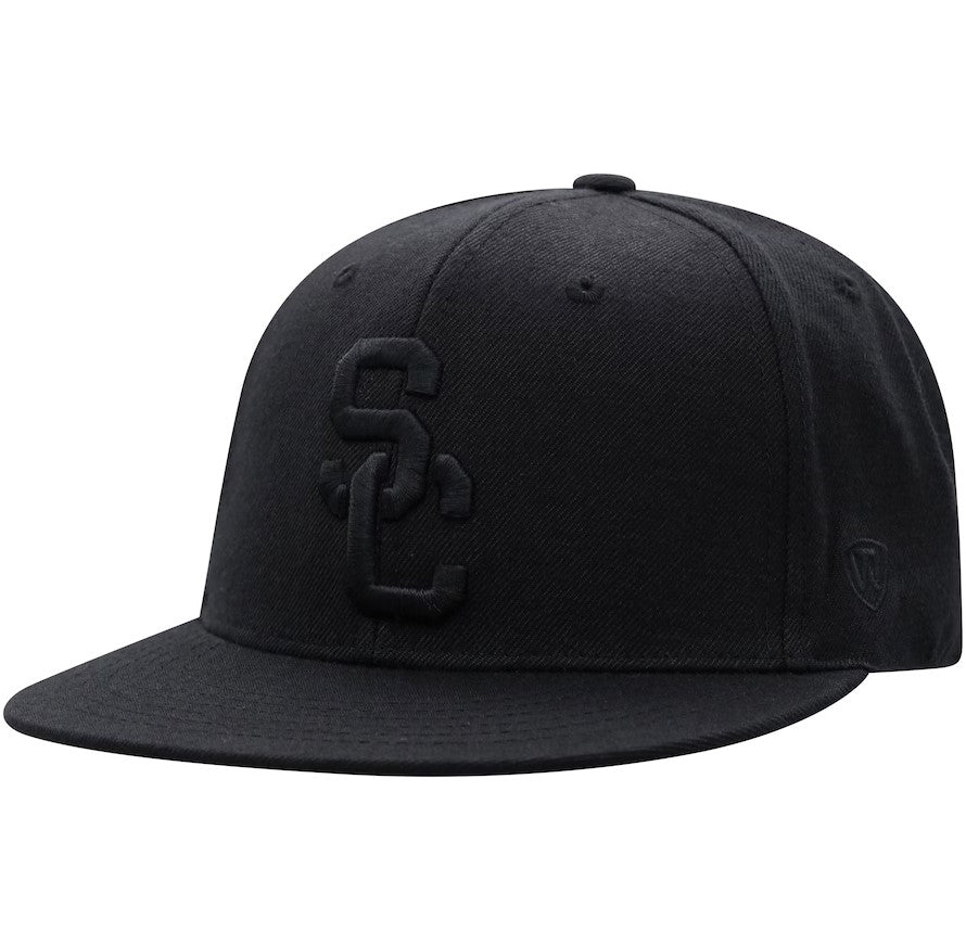 USC Trojans Top of the World Black On Black Flex Fit Hat