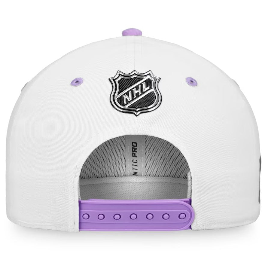 Chicago Blackhawks Breast Cancer Awareness Lilac And Black Hat