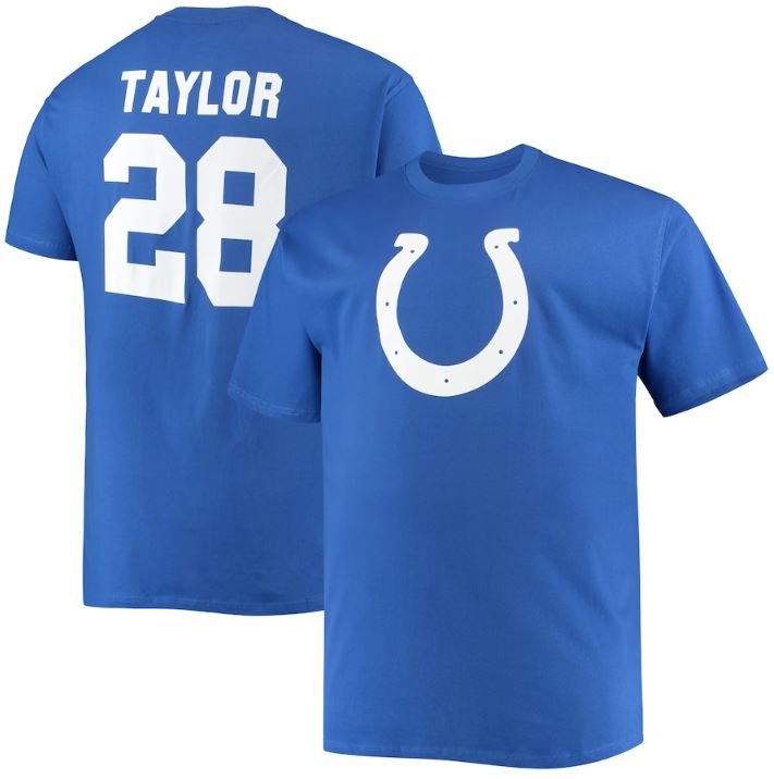 Jonathan Taylor Indianapolis Colts Player Name & Number T-Shirt - Royal