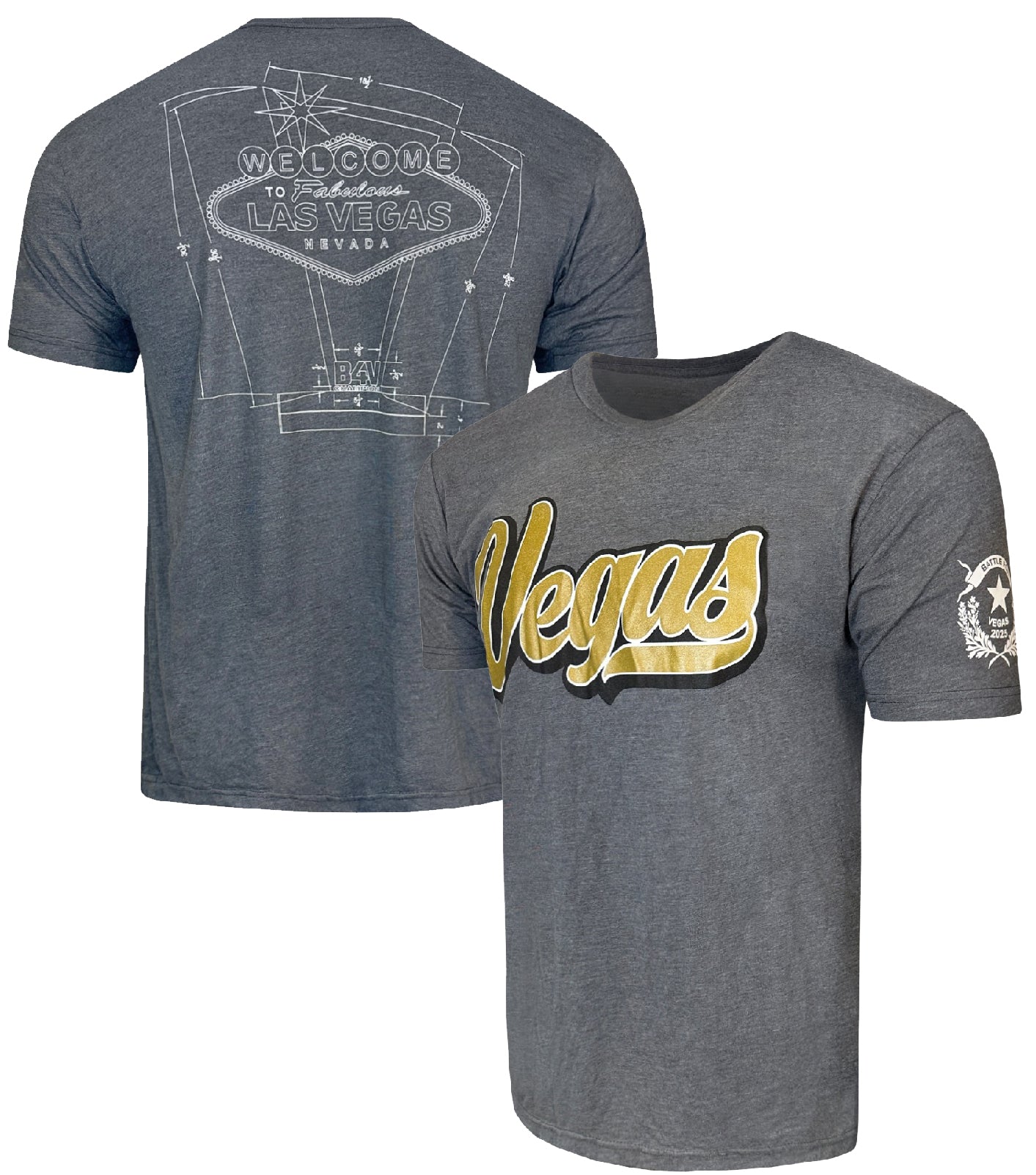Battle For Vegas 2025 Official Gold Script w/ Trophy T-Shirt ***