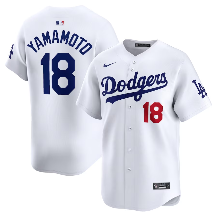 Los Angeles Dodgers Yoshinobu Yamamoto Nike White Home Limited Player Jersey ***