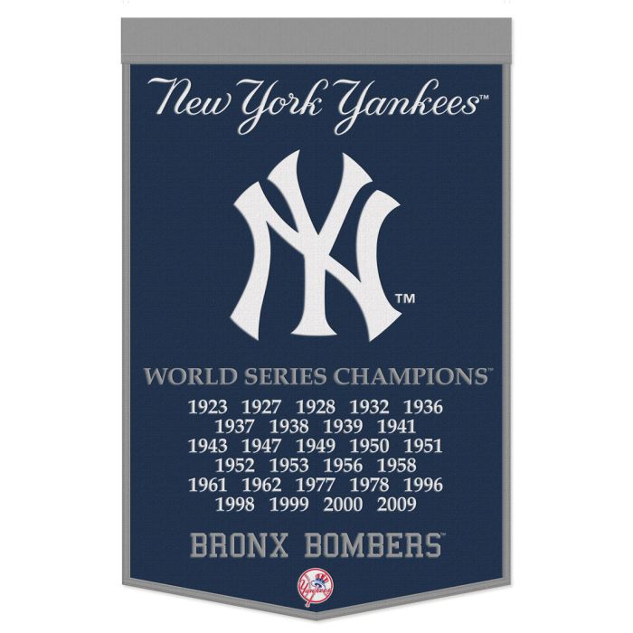 New York Yankees World Series Championship 24" x 38" Wool Banner