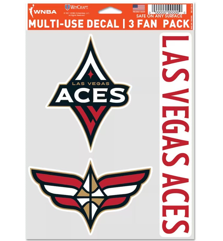 Las Vegas Aces 3-Pack Multi-Use Decal Set