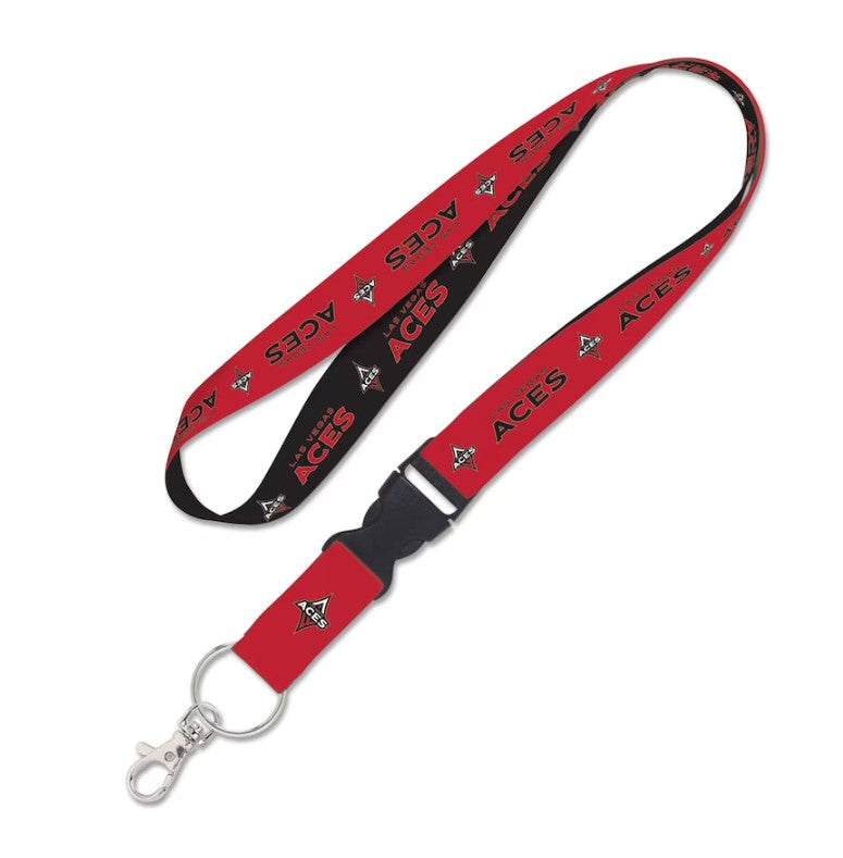 Las Vegas Aces Two Tone 1" Detachable Buckle Lanyard
