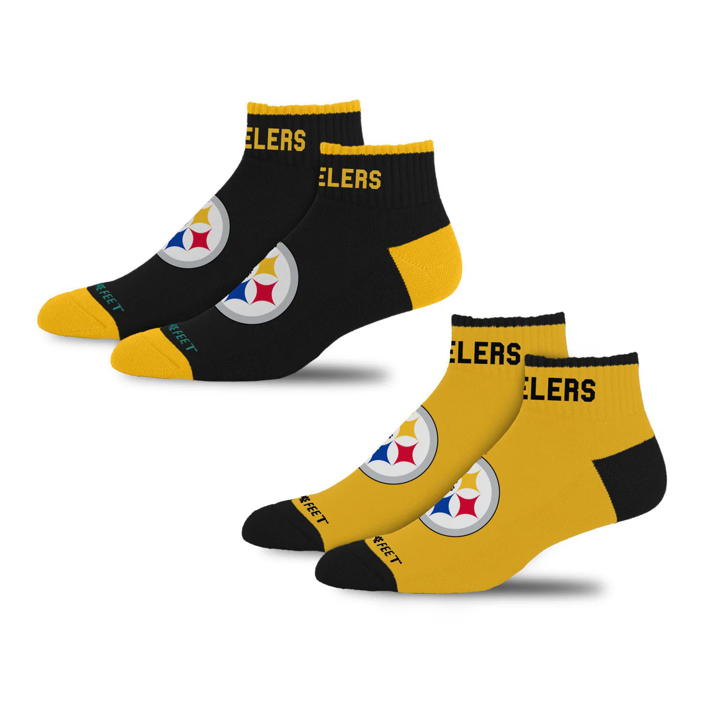 Pittsburgh Steelers Front and Center Socks - 2 Pack