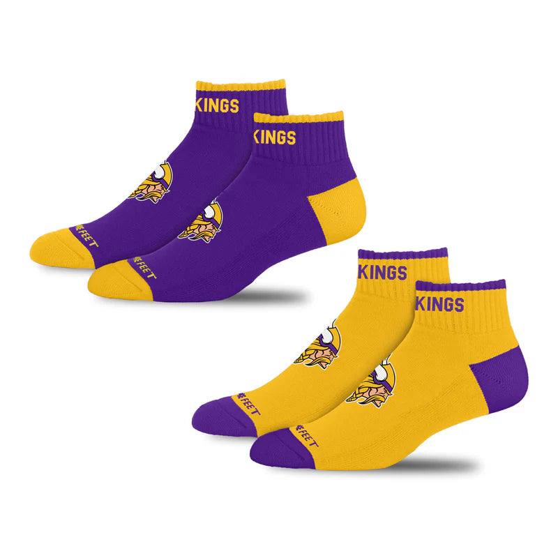 Minnesota Vikings Front and Center Socks - 2 Pack