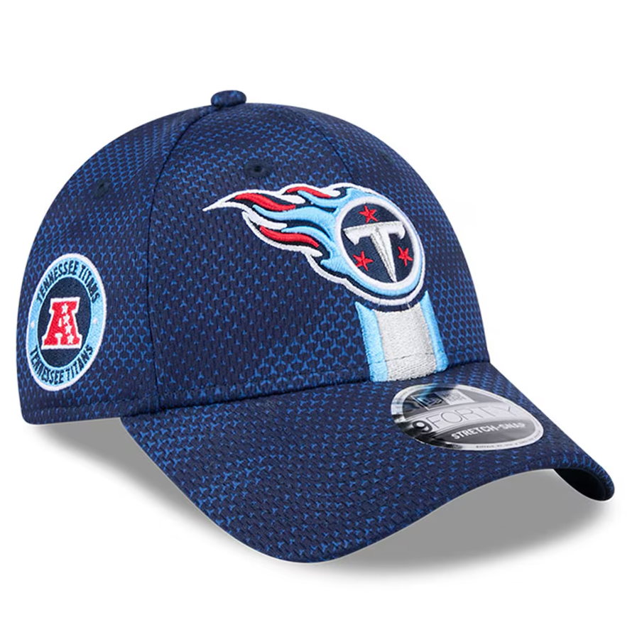 Tennessee Titans New Era 2024 Sideline 9FORTY Stretch-Snap Hat - Navy