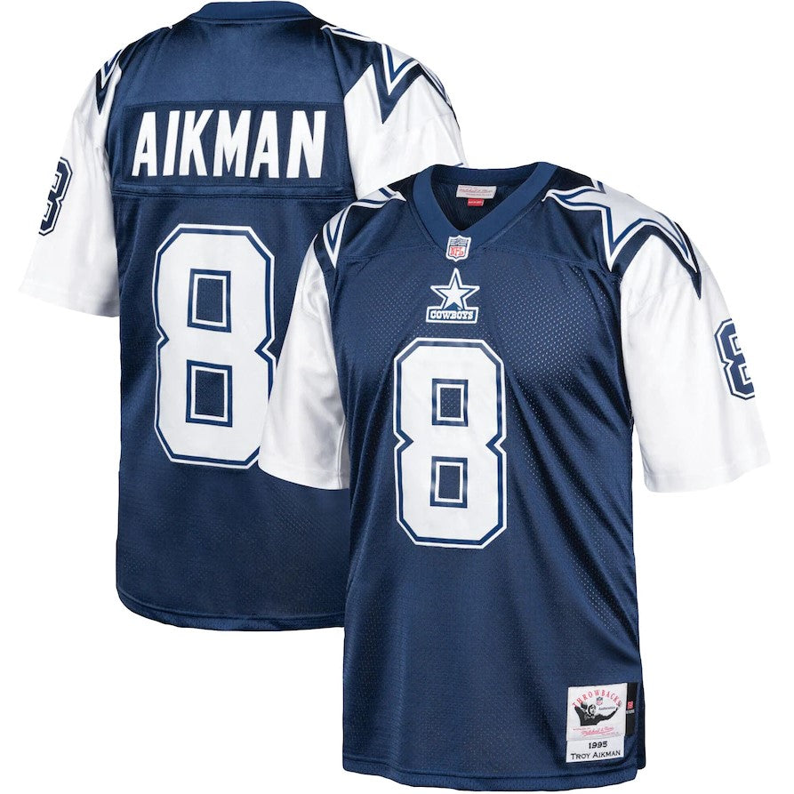 Dallas Cowboys Troy Aikman Mitchell & Ness Navy/White 1995 Authentic Retired Player Jersey