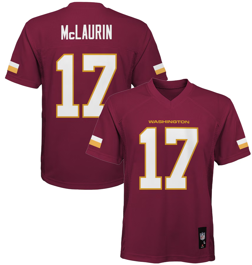 Washington Commanders Terry McLaurin Youth Burgundy Replica Player Jersey