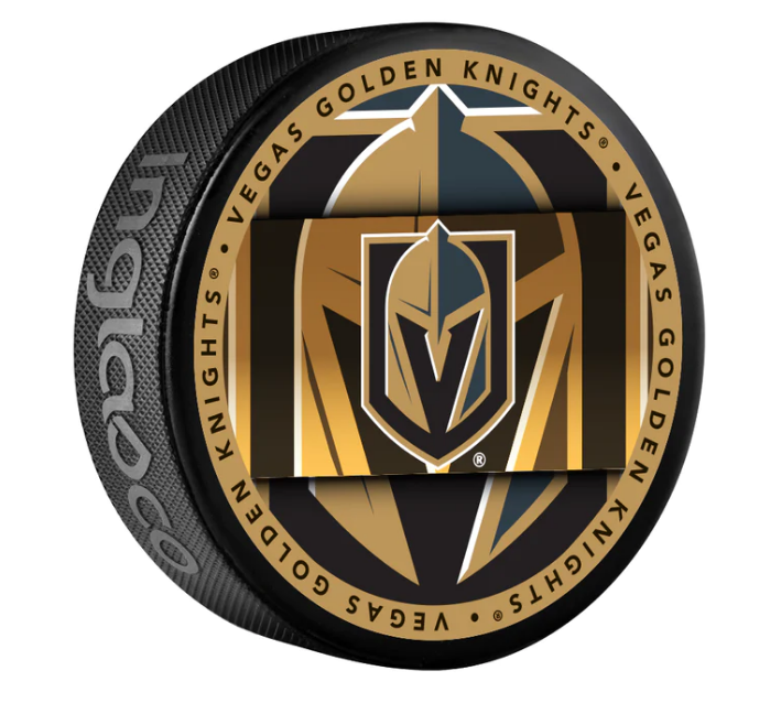 Vegas Golden Knights NHL Medallion Inglasco Souvenir Hockey Puck