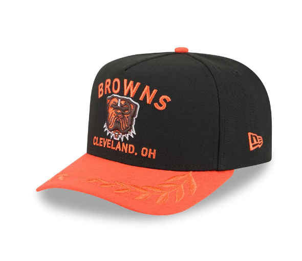 Cleveland Browns 2025 NFL Draft New Era 9FIFTY A-Frame Snapback Hat - Black/Orange