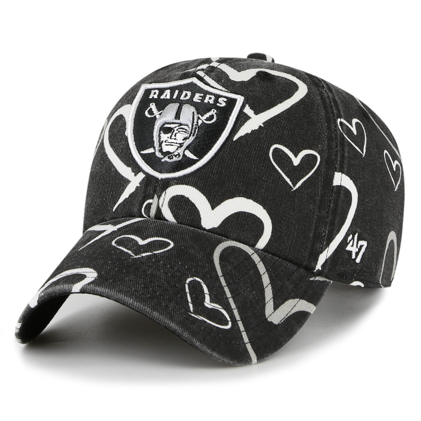 Las Vegas Raiders '47 Adore Clean Up Adjustable Kids Hat - Black