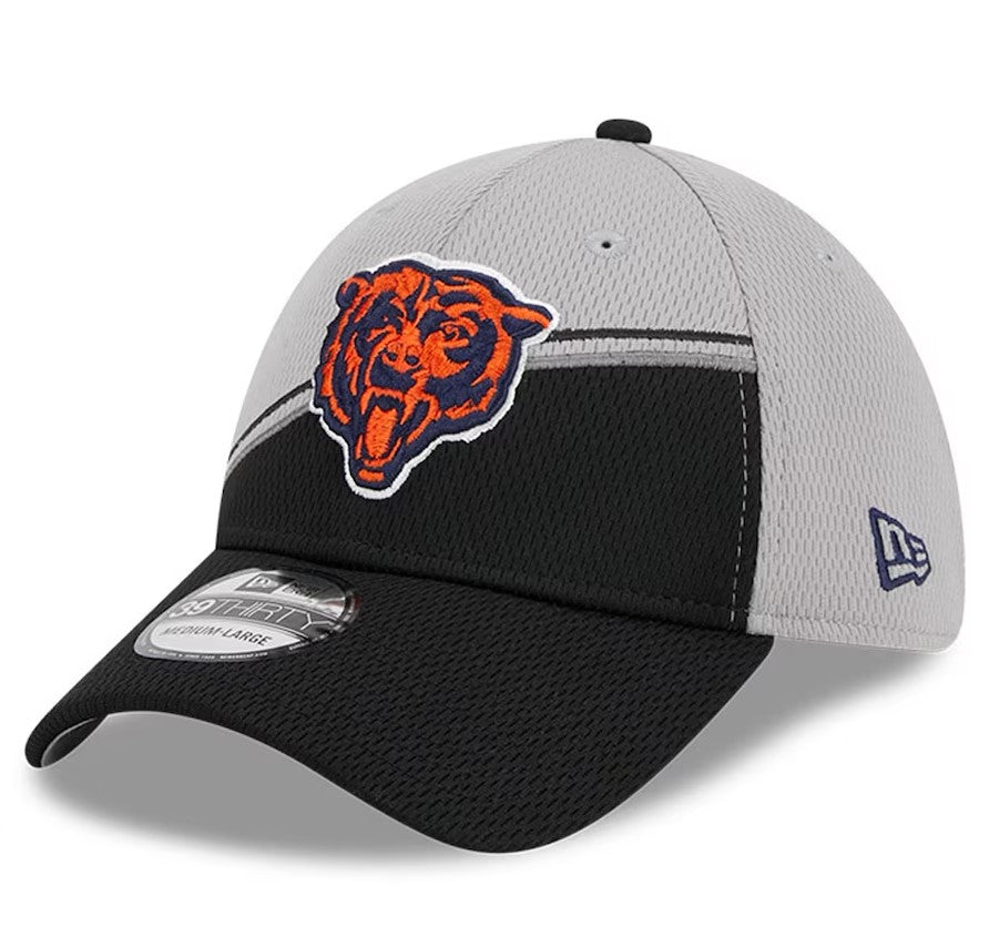 Chicago Bears New Era 39THIRTY 2023 Sideline Gray/Black Flex Hat