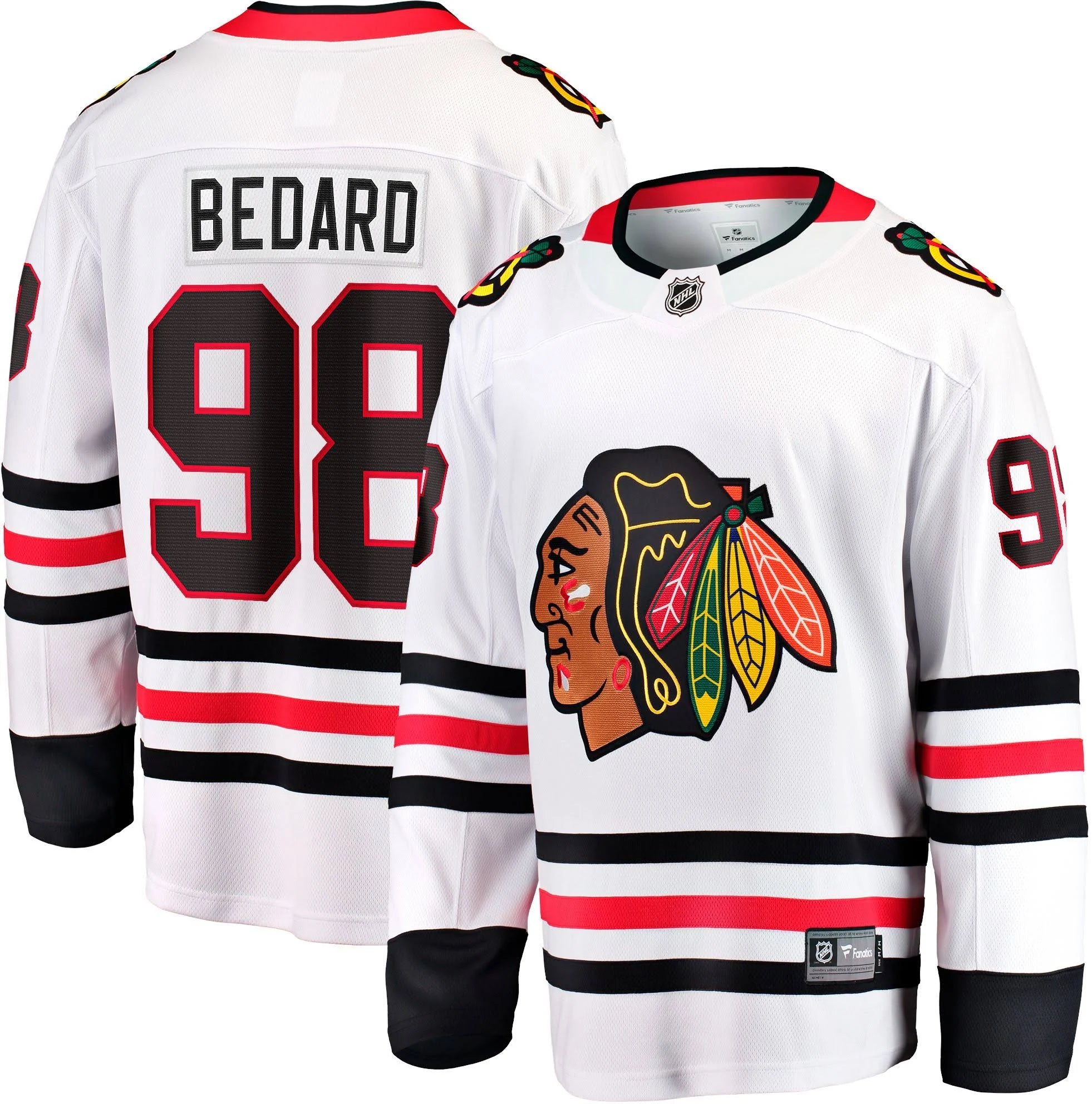 Chicago Blackhawks Connor Bedard #98 Fanatics Away Replica Jersey
