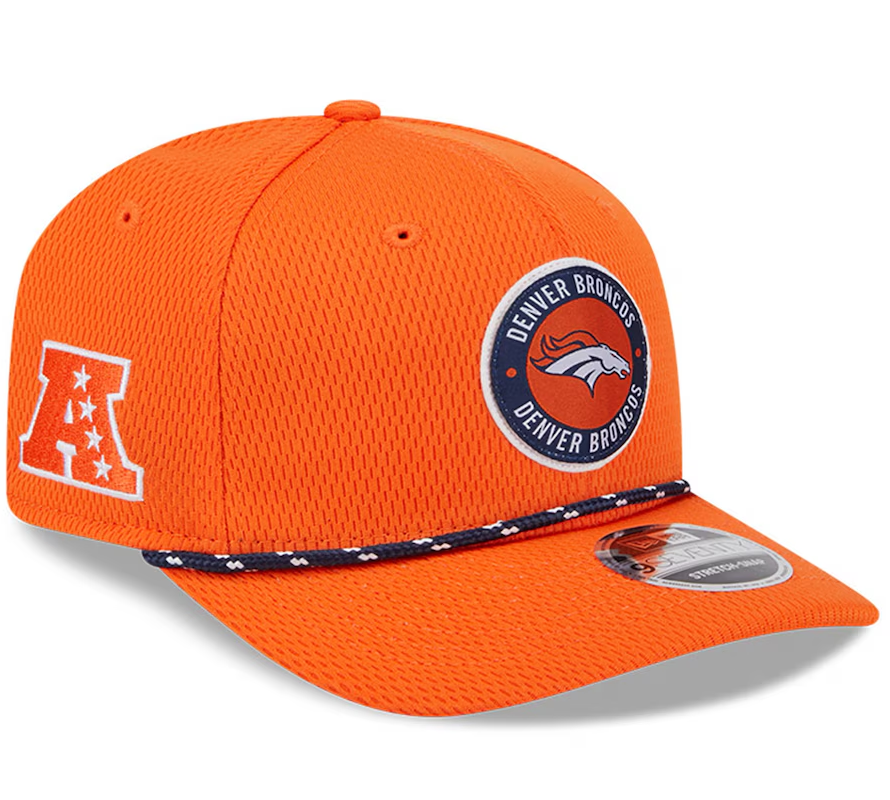 Denver Broncos New Era 2024 Sideline 9SEVENTY Stretch-Snap Hat - Orange