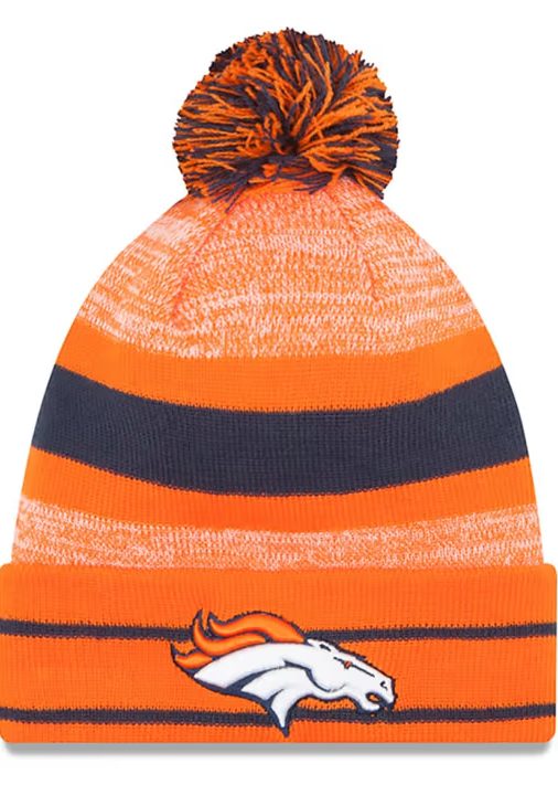 Denver Broncos Cuff Pom Knit Hat