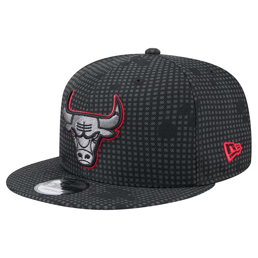 Chicago Bulls New Era Midnight Ink Pop Outline 9FIFTY Snapback Hat - Black