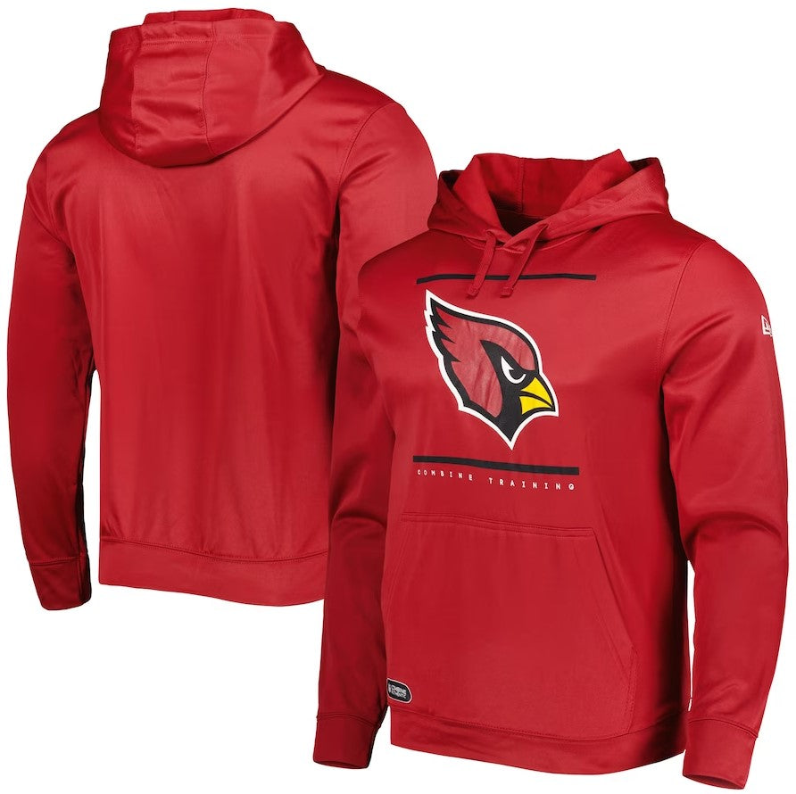 Arizona Cardinals Combine Authentic Split Defense Pullover Hood - Maroon