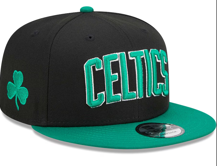 Boston Celtics New Era Black/Green Jersey Hook Statement Edition 9FIFTY Snapback Hat