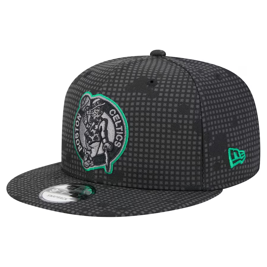 Boston Celtics New Era Midnight Ink Pop Outline 9FIFTY Snapback Hat - Black
