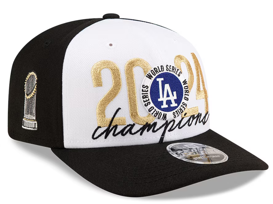 Los Angeles Dodgers New Era 2024 World Series Champions Locker Room 9SEVENTY Stretch-Snap Hat – Black