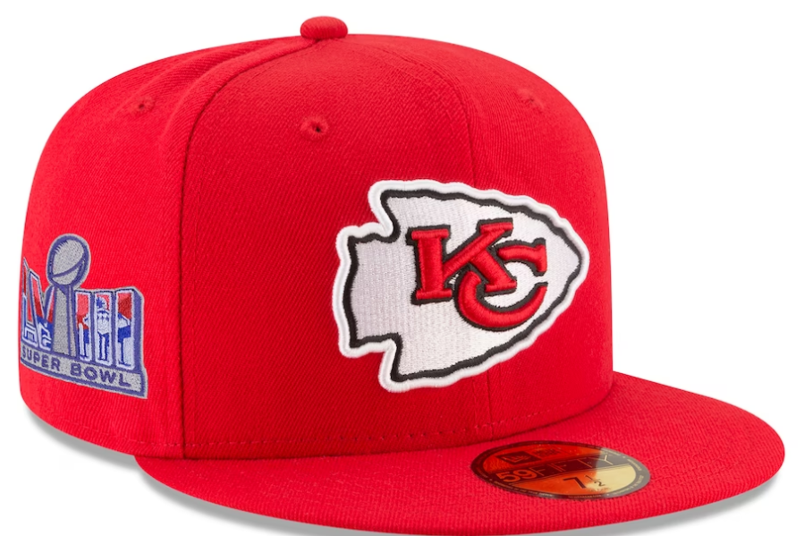Kansas City Chiefs New Era Super Bowl LVIII Side Patch 59FIFTY Fitted Hat - Red