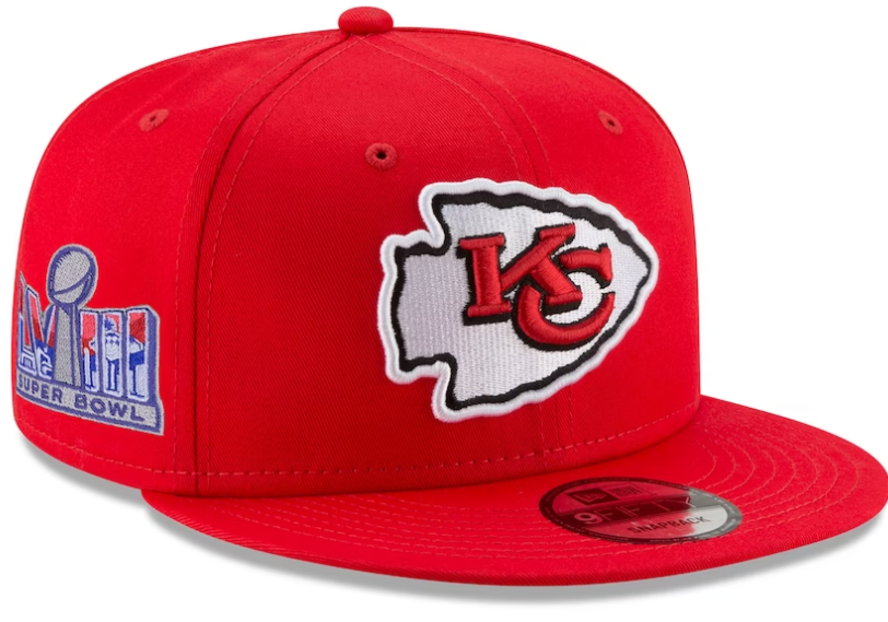 Kansas City Chiefs New Era Super Bowl LVIII Side Patch 9FIFTY Snapback Hat - Red