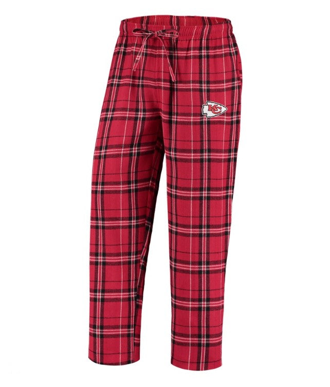 Kansa City Chiefs Men's Ledger Flannel Pajama Pants - Red