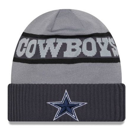 Dallas Cowboys 2023 NFL Sideline Tech Knit Beanie - Gray