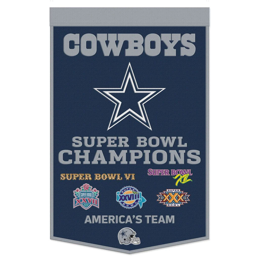 Dallas Cowboys Championship 24" x 38" Wool Banner