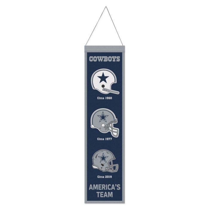 Dallas Cowboys Evolution 8" x 32" Wool Banner