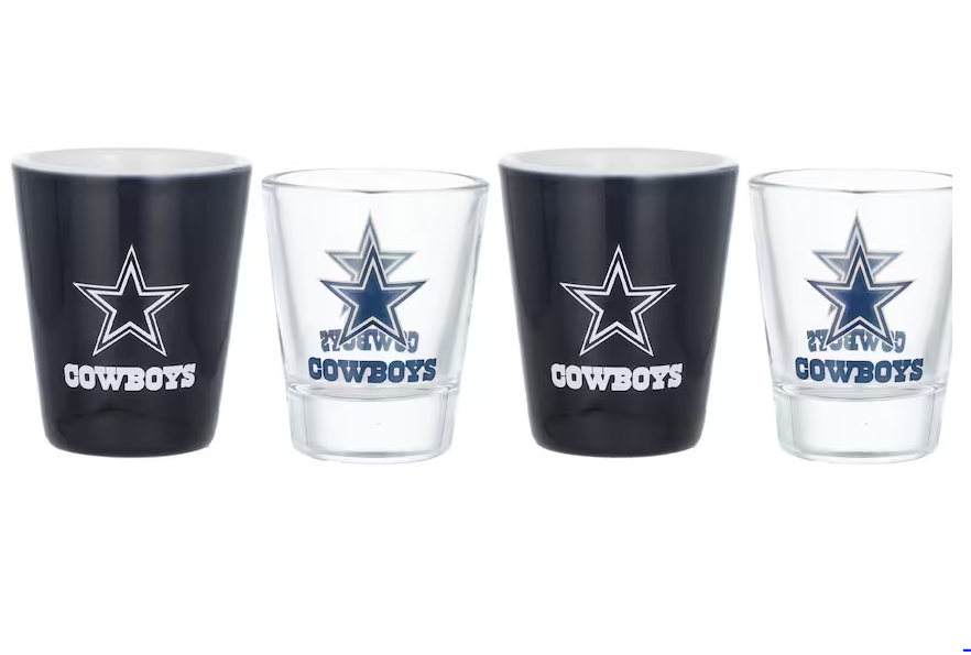 Dallas Cowboys Four-Pack Shot Glass Set
