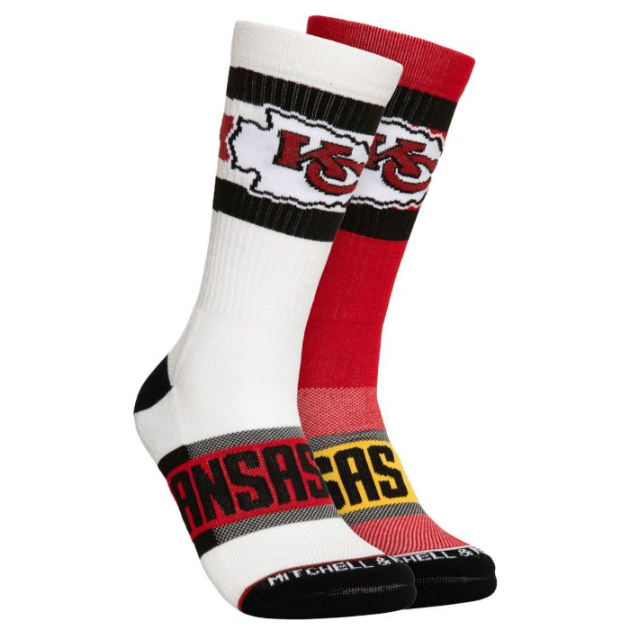 Kansas City Chiefs Mitchell & Ness Hail Mary Crew Socks