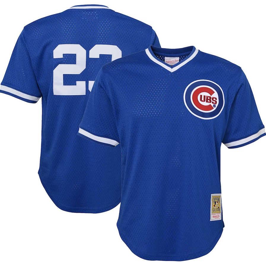 Ryne Sandberg Chicago Cubs Mitchell & Ness Youth Cooperstown Collection Mesh Batting Practice Jersey - Royal