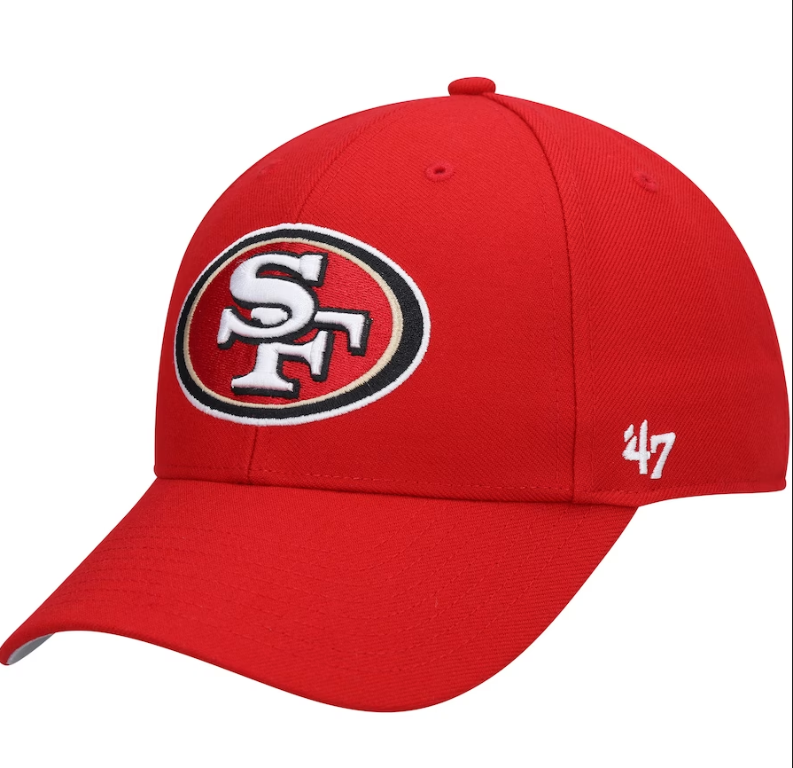 Men's '47 Scarlet San Francisco 49ers Logo MVP Adjustable Hat