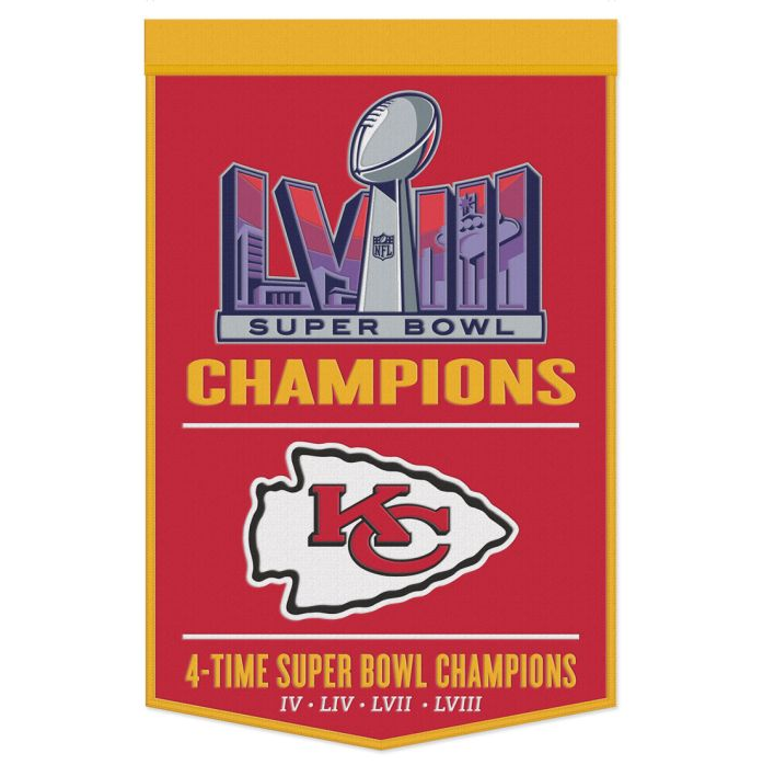 Kansas City Chiefs Super Bowl Champions Wool Banner 24" x 38"
