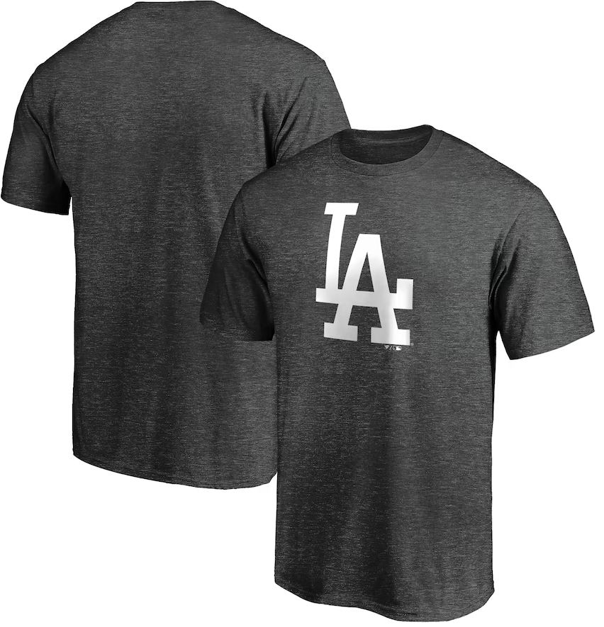 Los Angeles Dodgers Official Logo T-Shirt - Charcoal