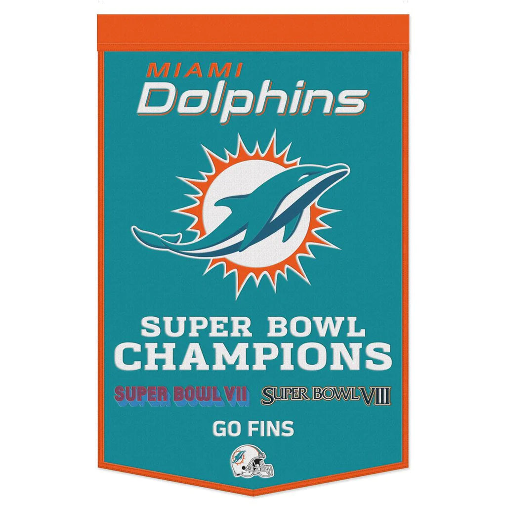 Miami Dolphins Championship 24" x 38" Wool Banner