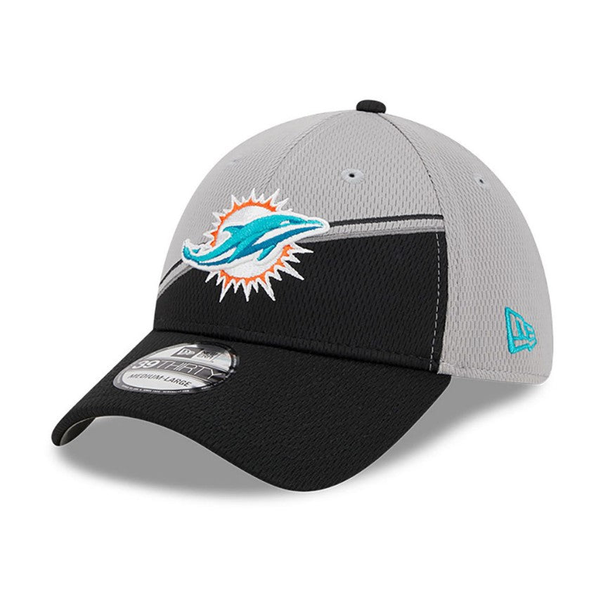 Miami Dolphins 2023 Sideline 39THIRTY Flex Hat - Grey/Black