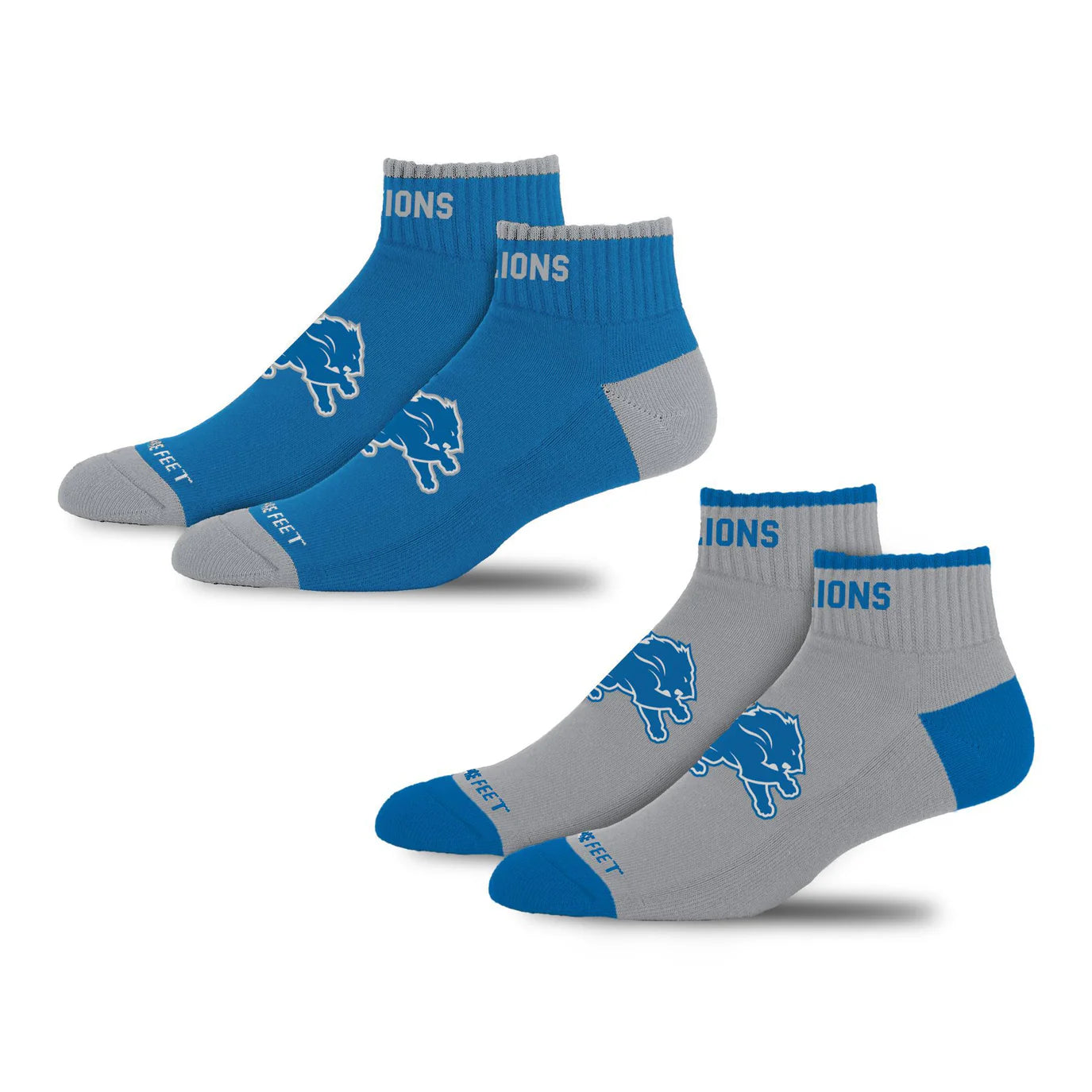 Detroit Lions Front and Center Socks - 2 Pack