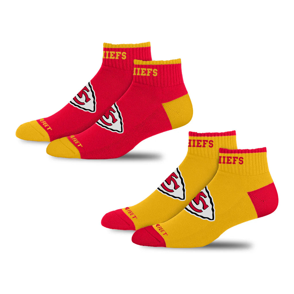Kansas City Chiefs Front and Center Socks - 2 Pack