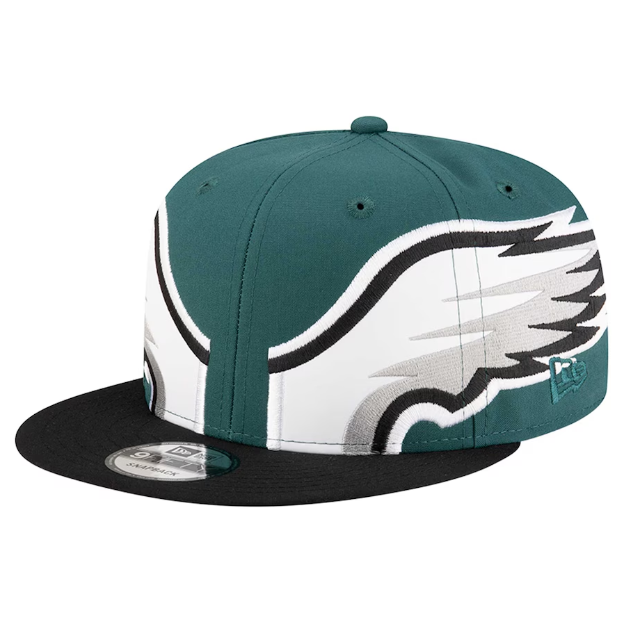 Philadelphia Eagles New Era Helmet 9FIFTY Snapback Hat - Green