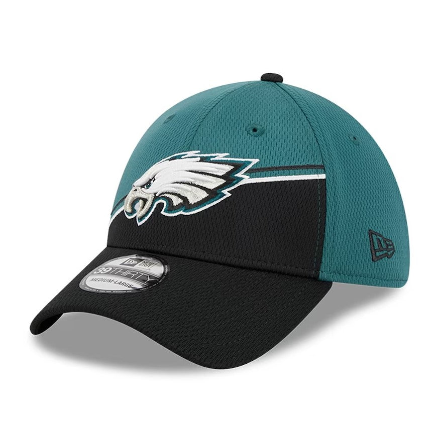 Philadelphia Eagles 2023 Sideline 39THIRTY Flex Hat - Midnight Green/Black